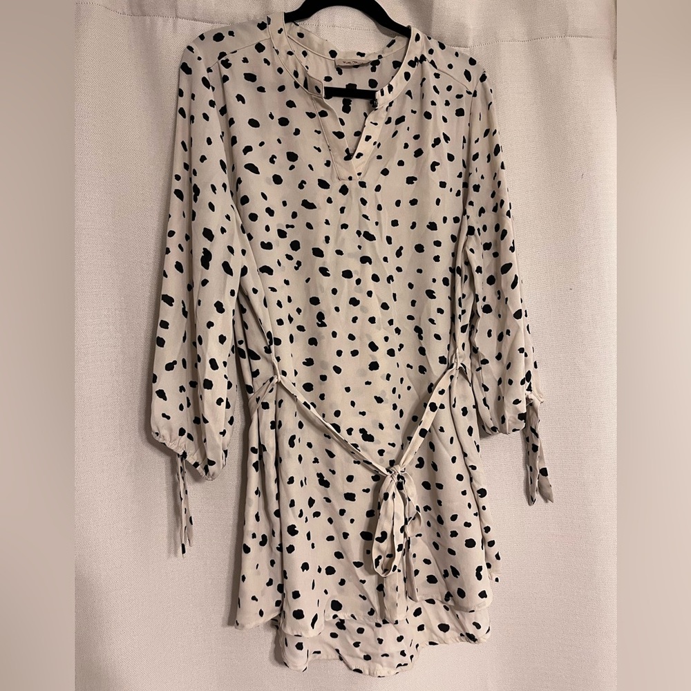 3/4 Tie Sleeve Maternity Blouse with Tie